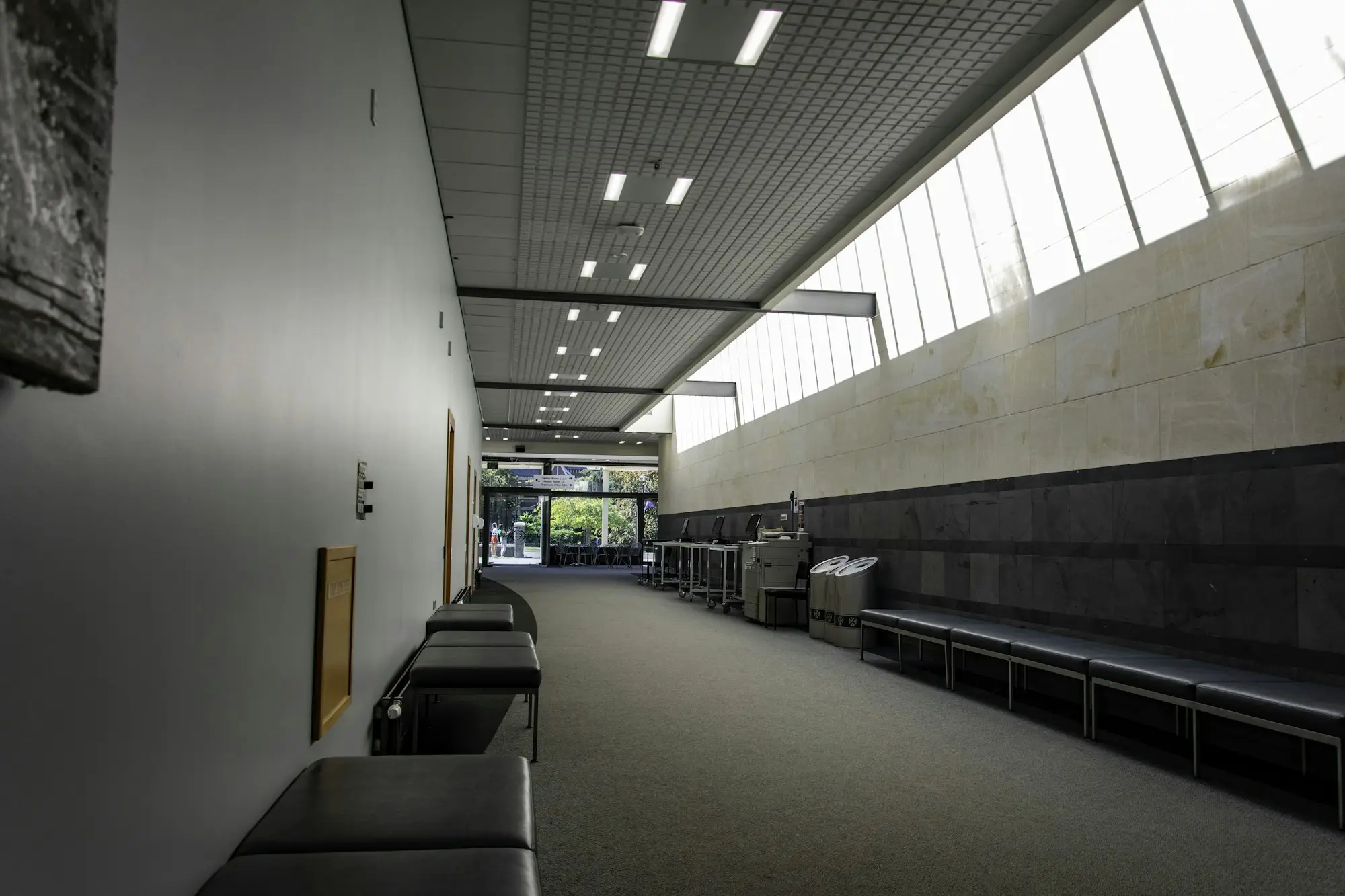 Reception desk of a modern medical and dental clinic in Dunedin